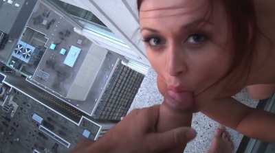 Taking a load on the ledge of a 43 storey building