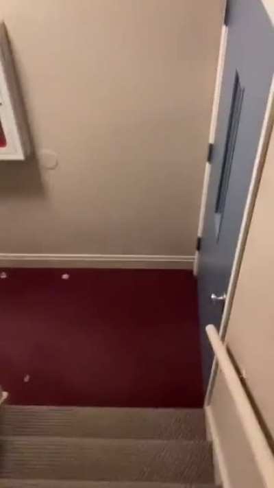 Catching up to the elevator