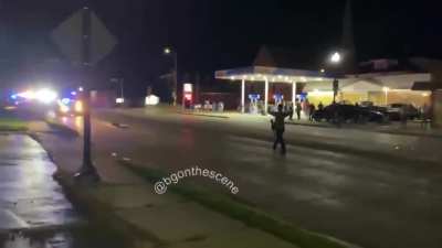 Peaceful protesters 2 and 3 being attacked by Kyle