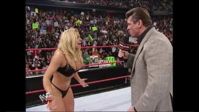 Trish Stratus strips for Vince