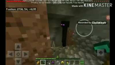 Chased by an enderman upstairs.