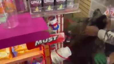 He was told quite a few times to leave the store... that was last time he ever said 'IDGAF' again