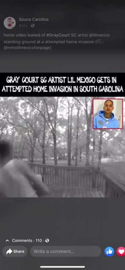 OTF Artist Lil Mexico gets into shootout with attempted home invaders. One of them confirmed hit.