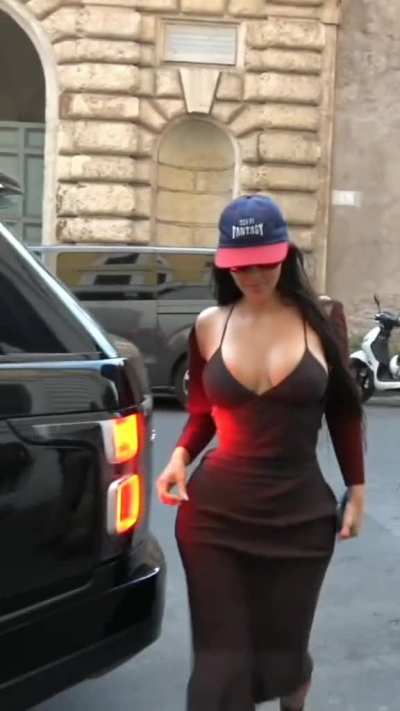 In tight dress