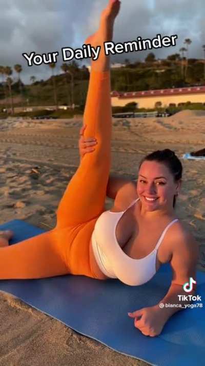 Busty yoga babe