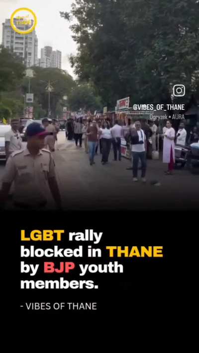 BJP youthing Wing tries to stop Thane Pride Parade
