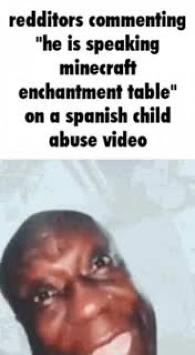 &ldquo;he is speaking meinkraft enchantmen taple &ldquo;