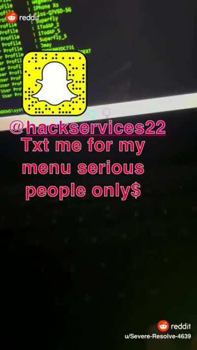 YOO!! I just found this guy who can give you access to any account and my eyes only! Text him on his snap for his menu right now! He&rsquo;s legit he just sent my exs account info! $$