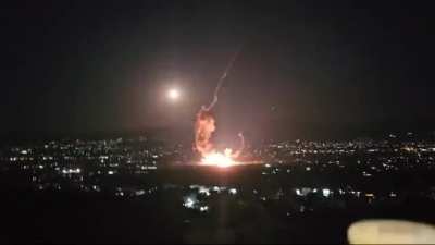 IDF strike on a Hezbollah weapons depot in the Beqaa Valley