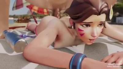 D.Va getting fucked at the beach (spluckytama) [Overwatch]