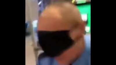 wearing a mask