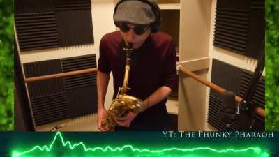 Playing the "Sweet Child O' Mine" solo on Baritone Saxophone