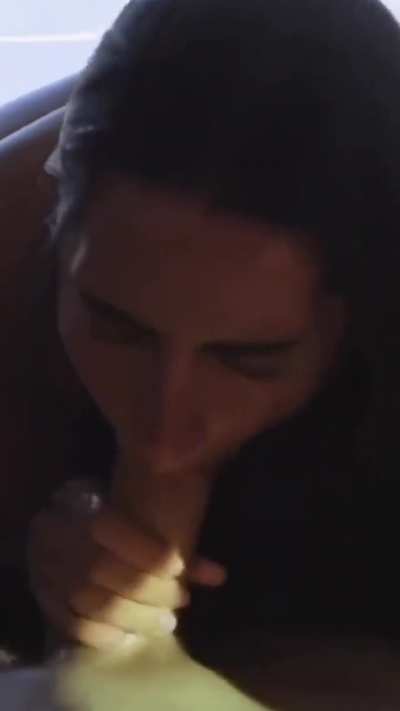 Unexpected cum - she&rsquo;s a great sport about it!
