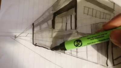 to draw a Two Point perspective Drawing.