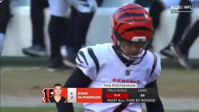 [Highlight] Today marks 14 days until the 2022 NFL Season Starts! Let&rsquo;s remember all 14 of Evan McPherson&rsquo;s field goals in the postseason. He tied a NFL record with Adam Vinatieri for the most field goals in a postseason. Two of them were game winners aga
