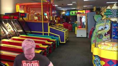 Mini Ladd goes to Chuck E. Cheese [OC] (p.s this took me 6 hours)