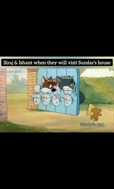 Ishant &amp;amp; Siraj when they'll visit Washington Sundar's home !! (Not OC)