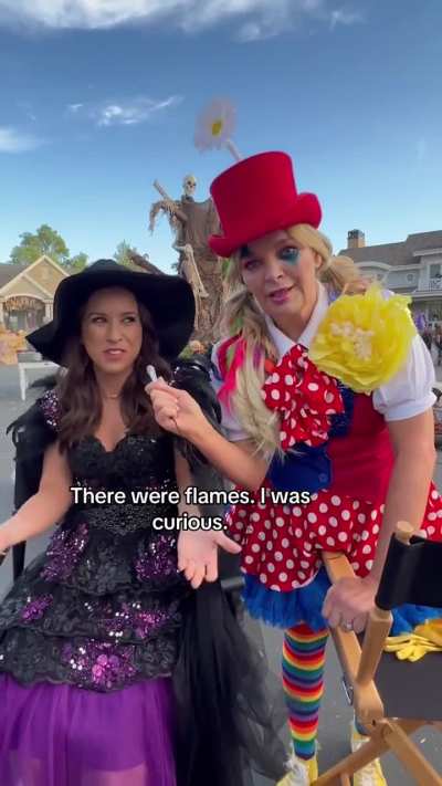 With Melissa Peterman for "Haul Out the Halloween"