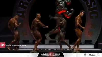 Classic Physique pre-judging top 4 at the Arnold Classic