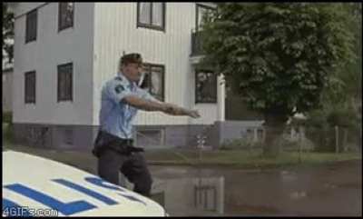 When cops watch too much anime.
