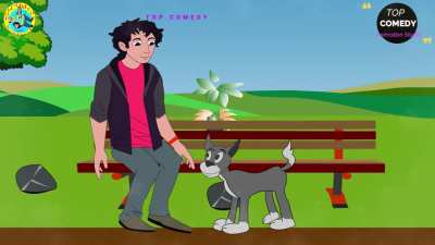 Funny Dog attacked the thiefs penis,New Cartoon Box ,Funny Animation Video,A Big Sttupid Funny video