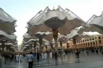 Giant "Umbrellas" in the Medina Haram Piazza