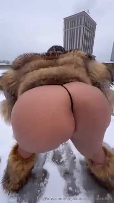 In the snow