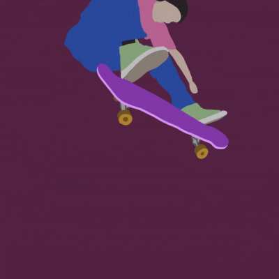 Endless Kickflip. Rotoscope Using Layers
