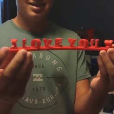 I love you..