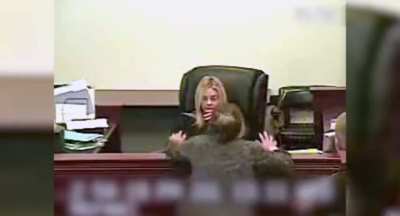 Melissa Hardwick launches at family court judge Jennifer Edwards after she is sentenced for contempt of court