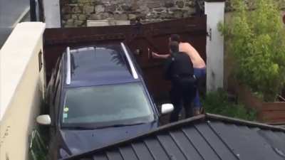 French police handling of an armed woman
