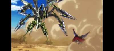 Gundam Marchosias vs. Harahel during the Calamity War! from today's released episode of Hurdr-Hunt.