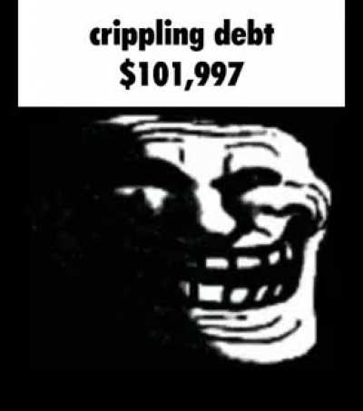I had a dream where there was a YouTube video of out of context GIFs with the caption of &ldquo;crippling debt&rdquo; gradually increasing with funky background music