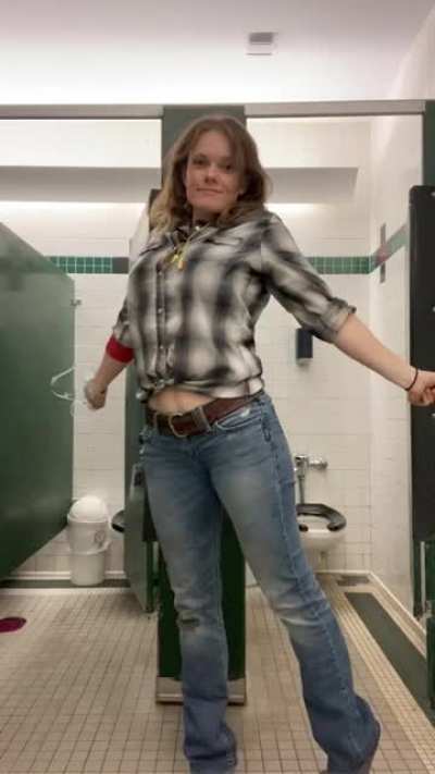 Who else gets dirty at their &ldquo;office&rdquo;? Taken with a timer in the worst bathroom in the plant