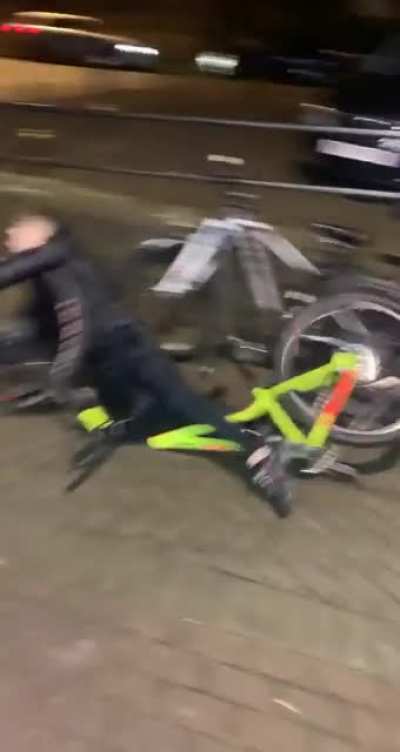 WCGW trying to land a bike from jumping these steps?
