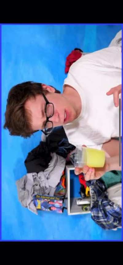 Scott tastes lemonade