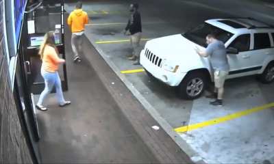 Guy mocks disabled person and then sucker punches him