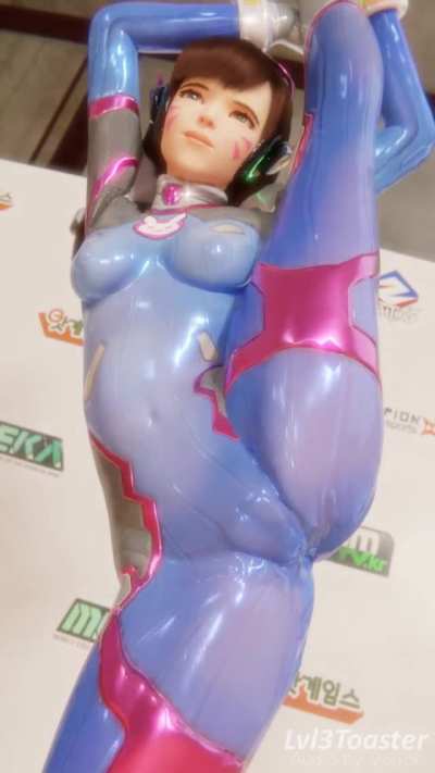 D.va showing off her flexibility (Lvl3toaster) [Overwatch]