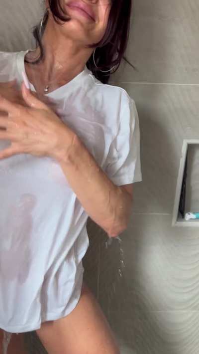 My shirt got wet so I had to take it off.