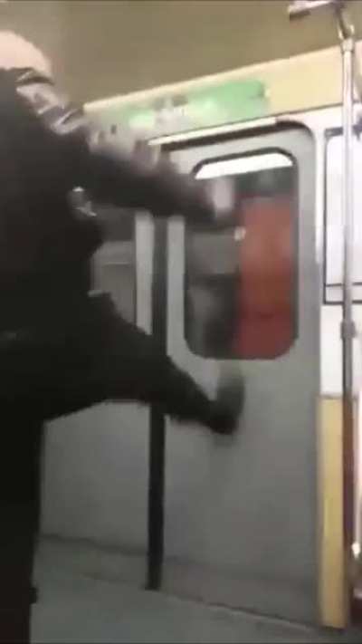 Hopefully the guy in the red jacket got home that night