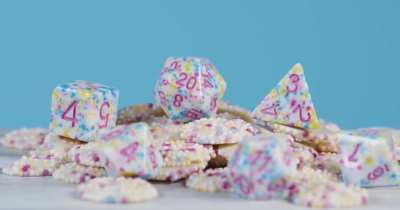 [OC] I made dice sets inspired by classic sweets