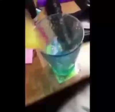 "ok, let's pour this bad boy"