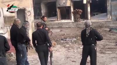 A collection of videos from the Abu Dhar al-Ghafari Battalion of street fighting in Irbin, Damascus [Syria] (November, 2012)