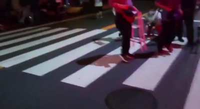 Japanese train enthusiasts yell at foreigner for photobombing their shot of a new train