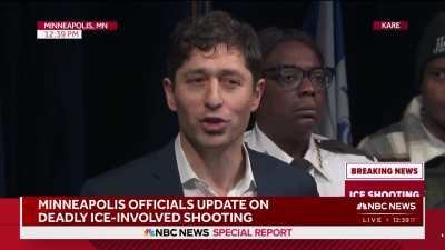 Jacob Frey: "To ICE, get the f--- out of Minneapolis. We do not want you here. Your stated reason for being in this city is to create some kind of safety and you're doing exactly the opposite."