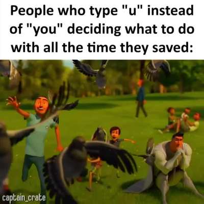 Just say "you" it doesn't take that long..