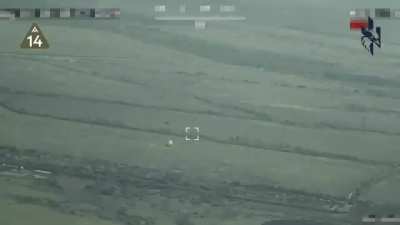 Drone footage of another Ukrainian attack against a Russian 1K148 "Yastreb-AV" counter-battery radar system using an M30A1 rocket fired from an M142 HIMARS.
