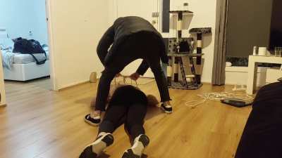 It takes a special friend to pull your waistband over your head 