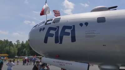 One of the last flyable B29 Superfortresses, "FiFi", in New Hampshire, US.