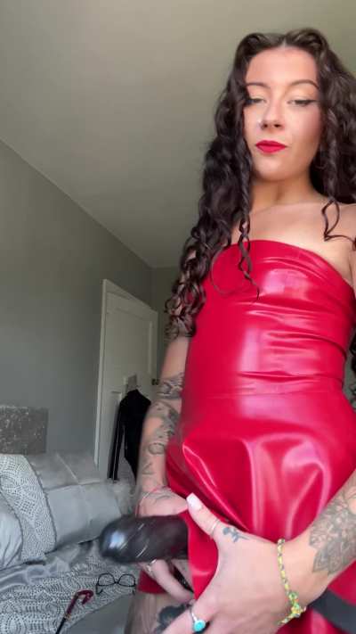 My cock doesn&rsquo;t leave room for questions, just total submission.